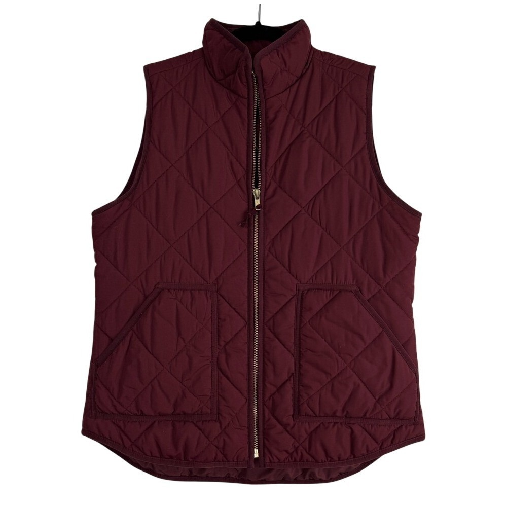 J.Crew Mercantile Maroon Puffer Vest Quilted Excursion Small